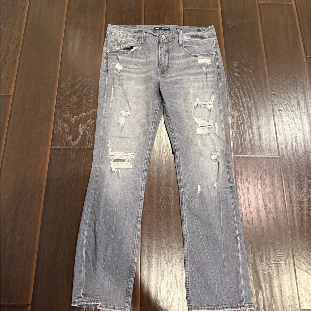 BKE Jake Straight Charcoal Denim Pants Size 36x32